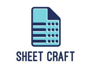 Sheet - Blue File Document logo design