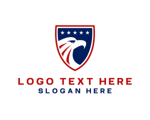 National - American Eagle Sports Shield logo design