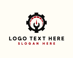 Workshop - Mechanic Repair Gauge logo design