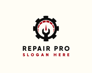 Mechanic Repair Gauge logo design