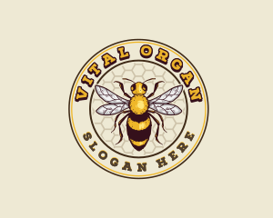 Organic Honey Bee logo design