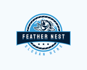 Ocean Fishing Restaurant logo design