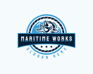 Ocean Fishing Restaurant logo design