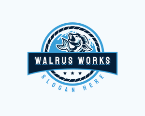 Ocean Fishing Restaurant logo design