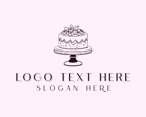 Wedding - Cake Decoration Dessert logo design