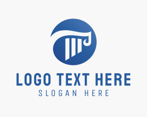 Classical Building - Ancient Column Architecture logo design