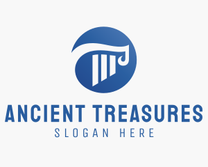 Ancient Column Pillar logo design