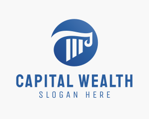 Capital - Ancient Column Architecture logo design