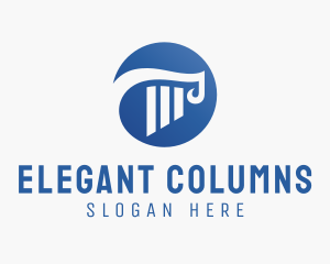 Ancient Column Pillar logo design