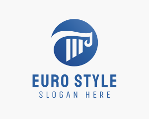 Europe - Ancient Column Architecture logo design