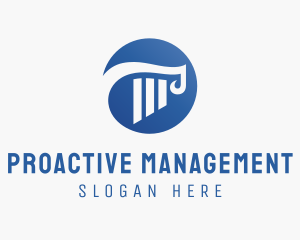 Management - Ancient Column Architecture logo design