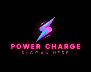 Lightning Bolt Charge logo design