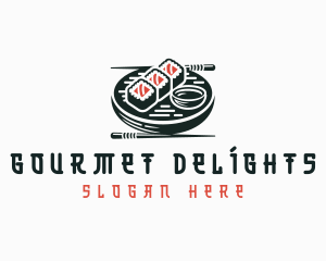 Gourmet Asian Sushi logo design