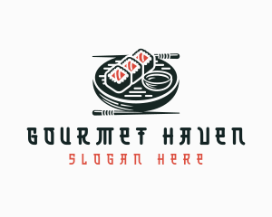 Gourmet Asian Sushi logo design