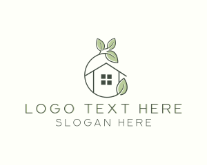 Farm - Organic Leaf Home logo design