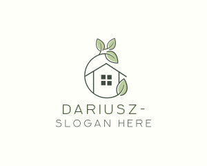 House - Organic Leaf Home logo design
