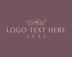 Wordmark - Aesthetic Floral Fashion logo design