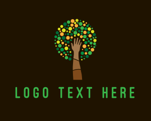 Tree Planting - Hand Tree Farming logo design