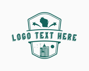 Tour Activities - Wisconsin Country Map logo design