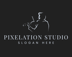 Violinist Musician Performer logo design