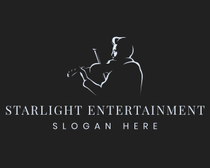 Performer - Violinist Musician Performer logo design