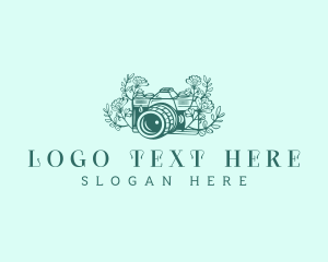 Floral Antique Camera Logo