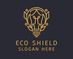 Eco Light Bulb  logo design