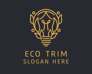 Eco Light Bulb  logo design