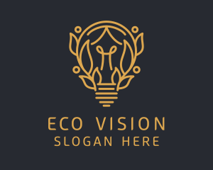 Eco Light Bulb  logo design