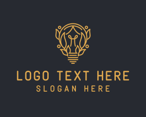 Eco Light Bulb  logo design