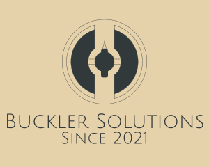 Buckler - Medieval Battle Axe logo design