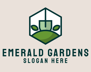 Hexagon Gardener Tool  logo design