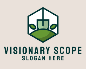 Scope - Hexagon Gardener Tool logo design