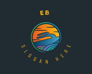 Yacht Sea Sunset Logo