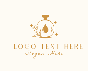 Essential Oil - Flower Scent Perfume logo design