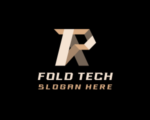Fold - Contractor Builder Origami Letter R logo design