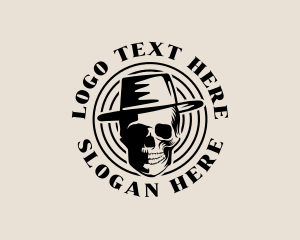 Gentleman - Hat Skull Menswear logo design
