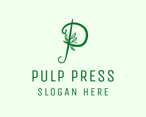 Natural Elegant Letter P logo design