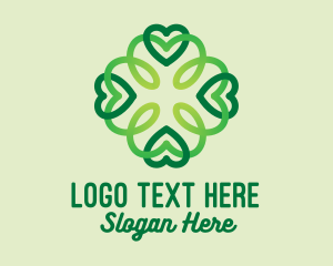 St Patrick Day - Lucky Clover Pattern logo design