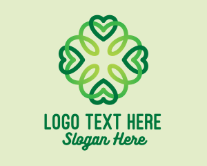 Ireland - Lucky Clover Pattern logo design