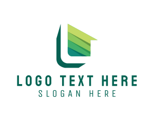 Property - Eco Home Realtor Letter L logo design