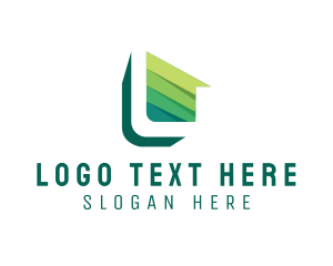 Real Estate - Eco Home Realtor Letter L logo design