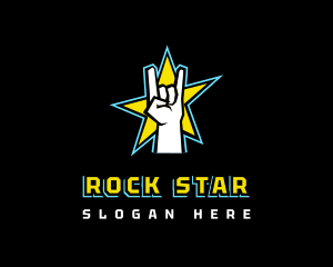 Rock Star Music Label logo design