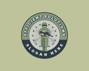 Military Soldier Infantry logo design