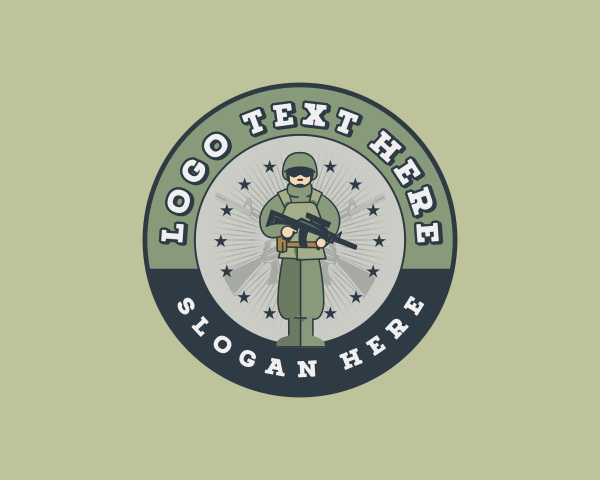 Infantry - Military Soldier Infantry logo design