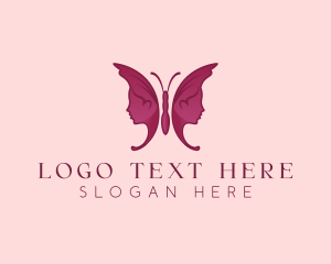 Cosmetic - Beauty Butterfly Face logo design