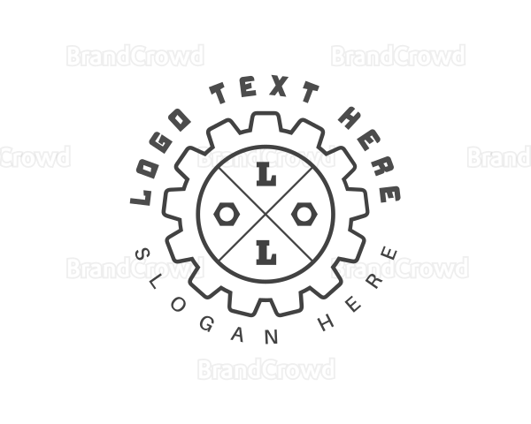 Mechanical Wheel Gear Logo