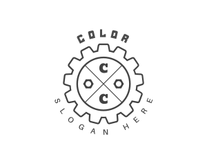 Mechanical Wheel Gear Logo