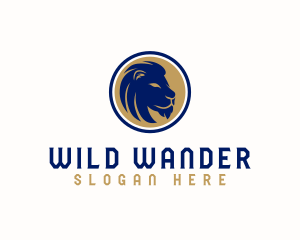 Wild Lion Silhouette logo design