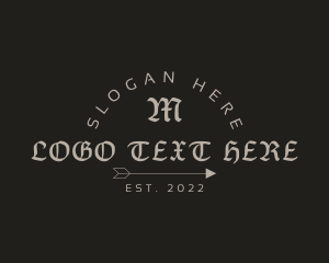 Typography - Gothic Hipster Arrow logo design